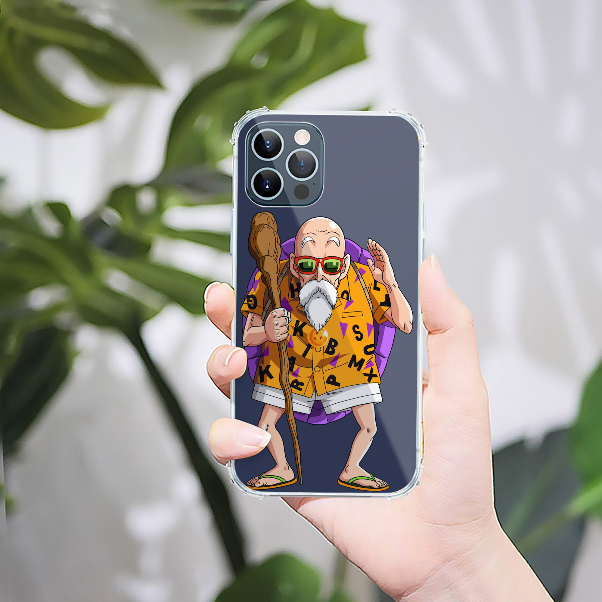 （画像用） ドラゴンボール 亀仙人（かめせんにん） DRAGON BALL Master Roshi Kame Sennin 【iPhone 12シリーズ対応】透明スマホケース（クリアソフトケース）